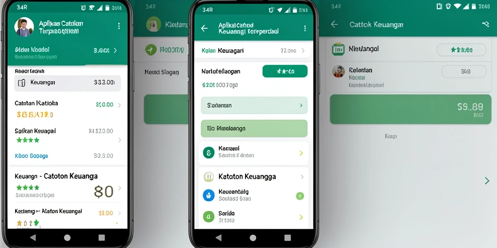 Tampilan antarmuka aplikasi Catatan Keuangan 34R yang intuitif.