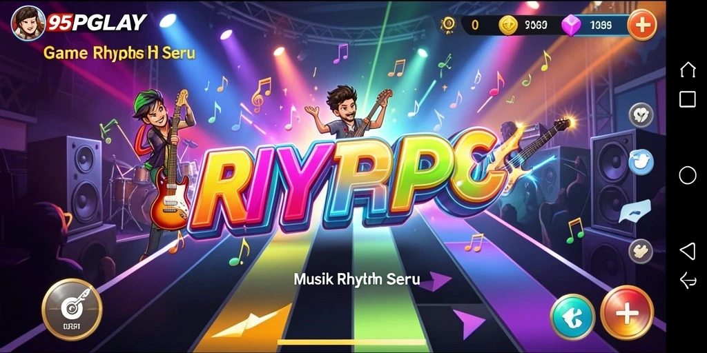 Antarmuka permainan 95PGPLAY yang menarik dan penuh warna.
