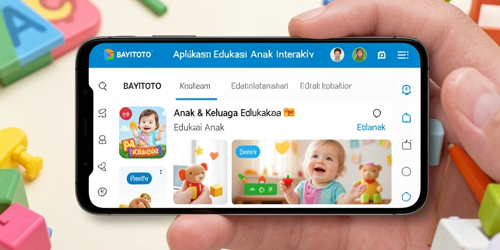 Tampilan antarmuka interaktif dari aplikasi edukasi BAYITOTO.