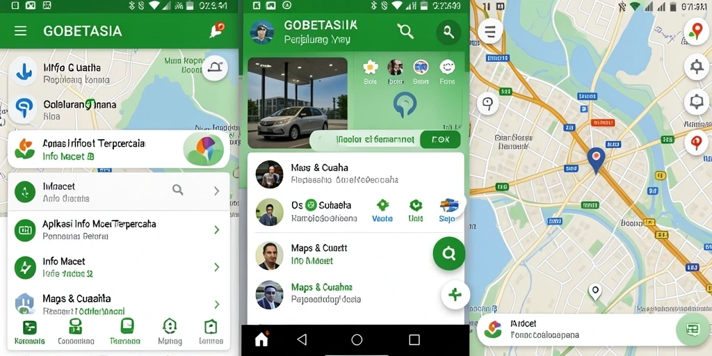Antarmuka GOBETASIA yang menampilkan informasi kemacetan real-time.