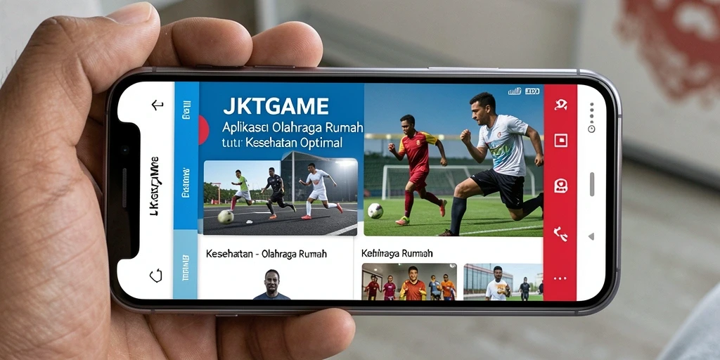 Tampilan antarmuka JKTGAME yang intuitif untuk olahraga rumah.