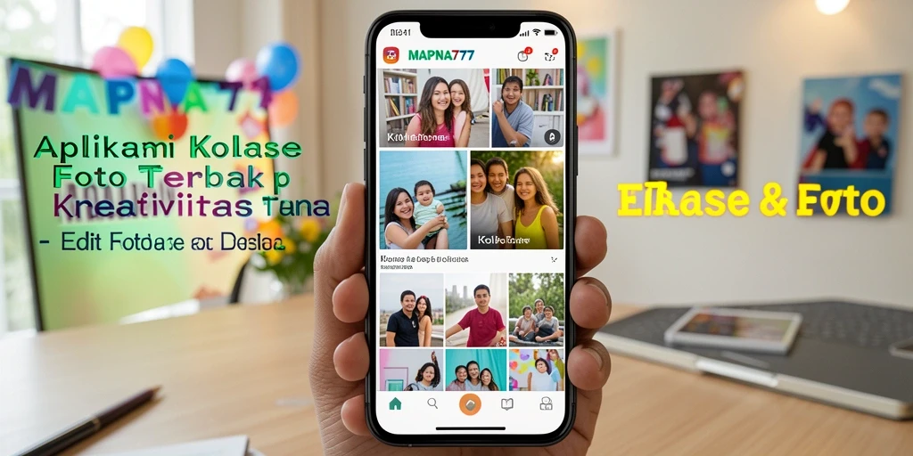 Tampilan antarmuka MAPNA777 dengan fitur kolase foto yang menarik.